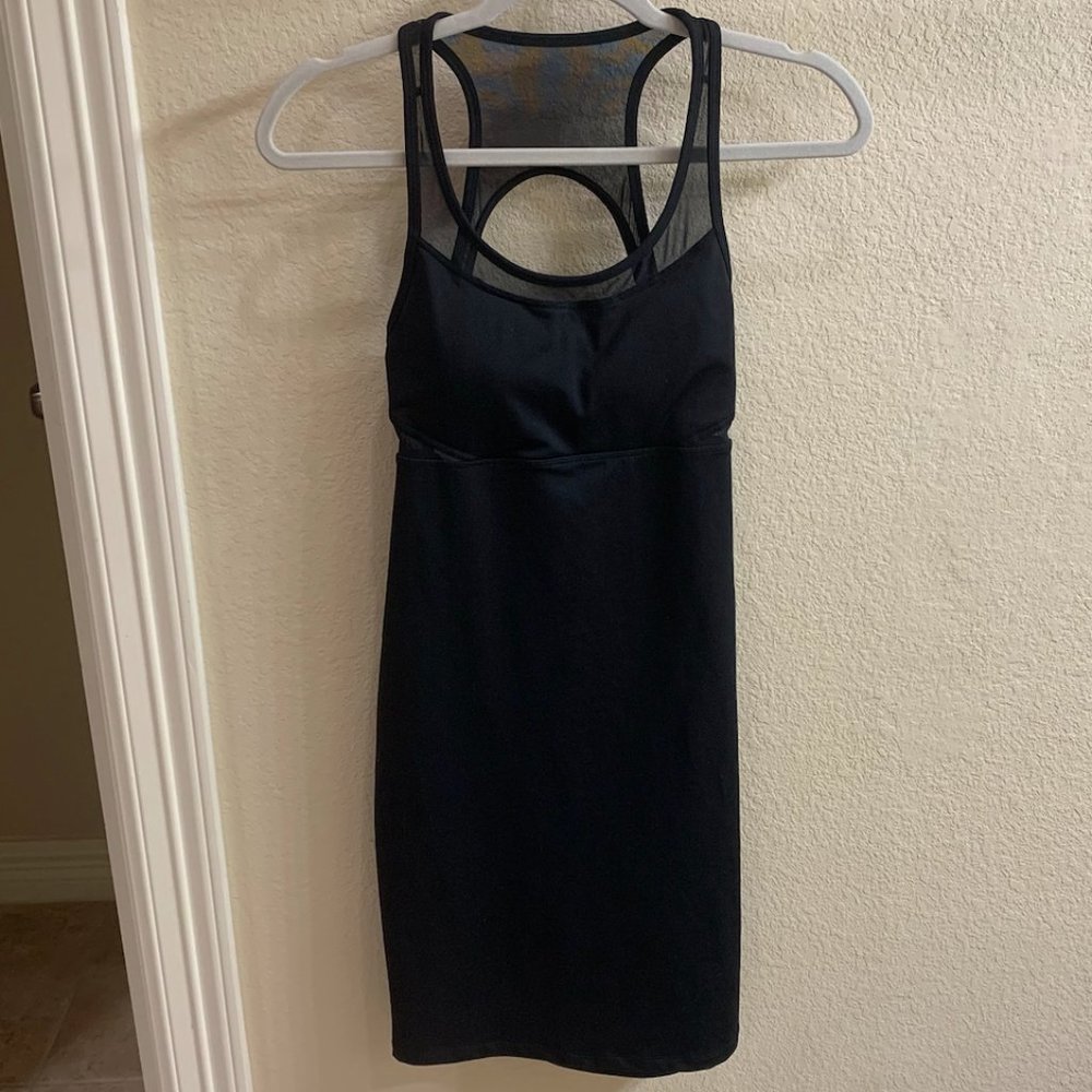 Bodycon Little Black Dress with Cutout Racerback Size S